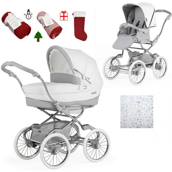 Bebecar Stylo Class 2 in 1 Pram Raincover FREE Christmas Gift Clouds
